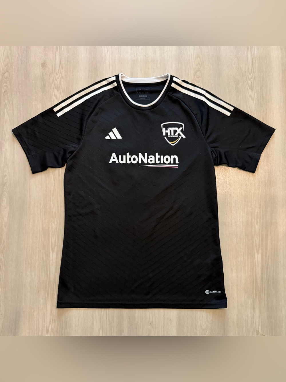 Adidas HTX Soccer Jersey Sz M Slim Fit Black AEROREADY #45